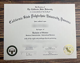 Get California State Polytechnic University, Pomona fake degree.