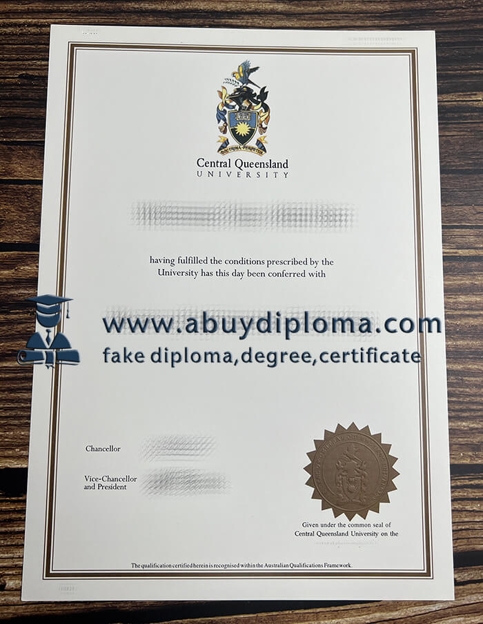 Buy Central Queensland University fake diploma, Make CQUniversity diploma.