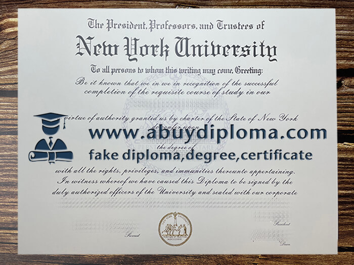 Buy New York University fake diploma.