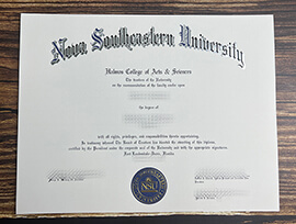 Make Nova Southeastern University diploma.