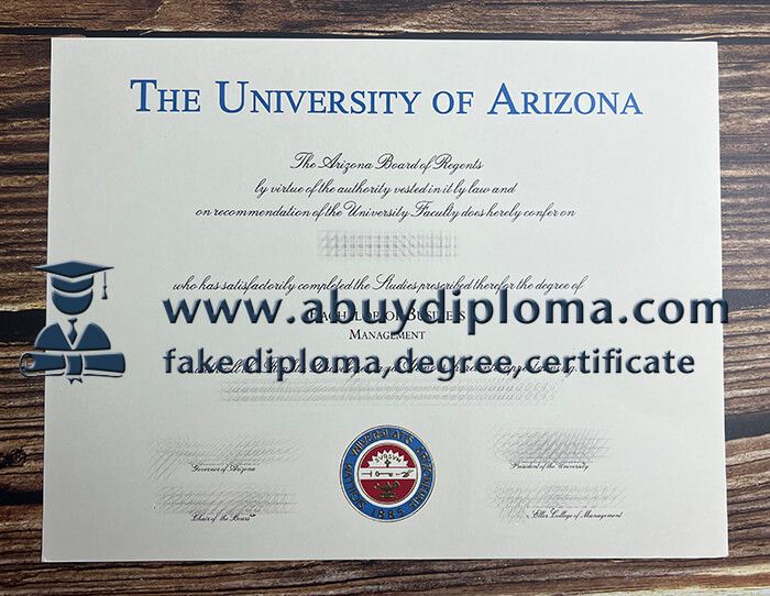 Get University of Arizona fake diploma, Make UA diploma.