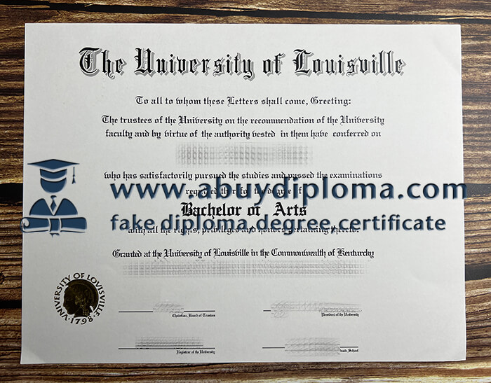 Buy University of Louisville fake diploma, Make University of Louisville diploma.