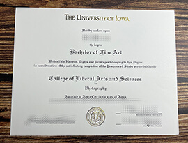 Get University of Iowa fake diploma.