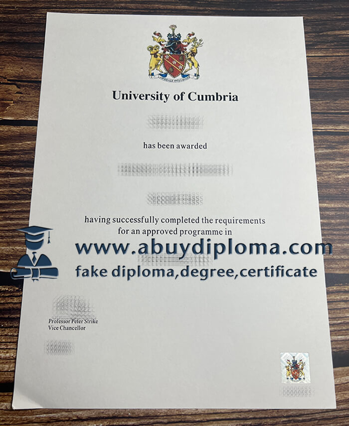 Buy University of Cumbria fake diploma, Make University of Cumbria diploma.