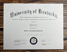 Make University of Kentucky diploma.