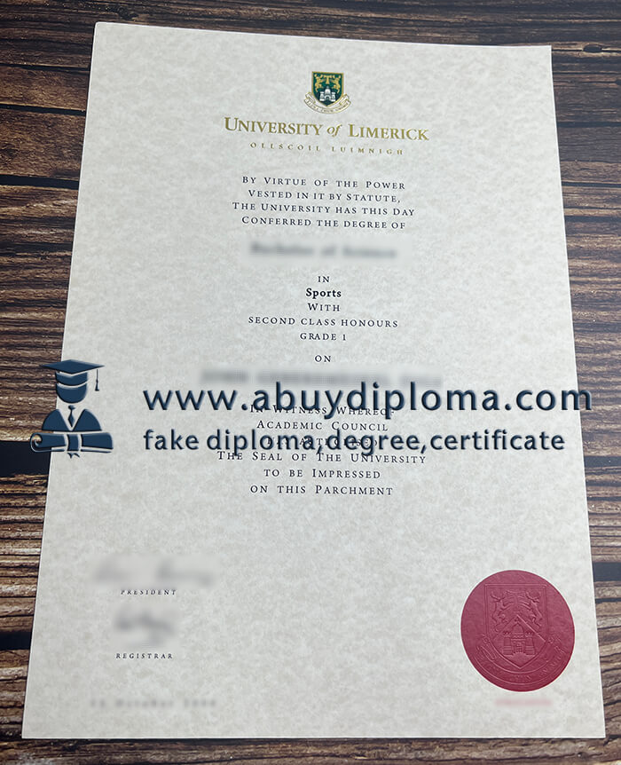 Buy University of Limerick fake diploma.