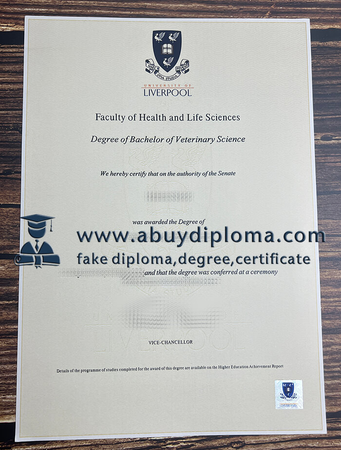 Buy University of Liverpool fake diploma, Make UOL diploma.