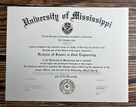 Get University of Mississippi fake diploma.