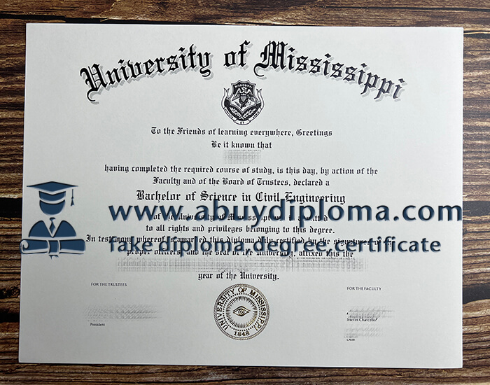 Buy University of Mississippi fake diploma, Buy Ole Miss fake diploma.