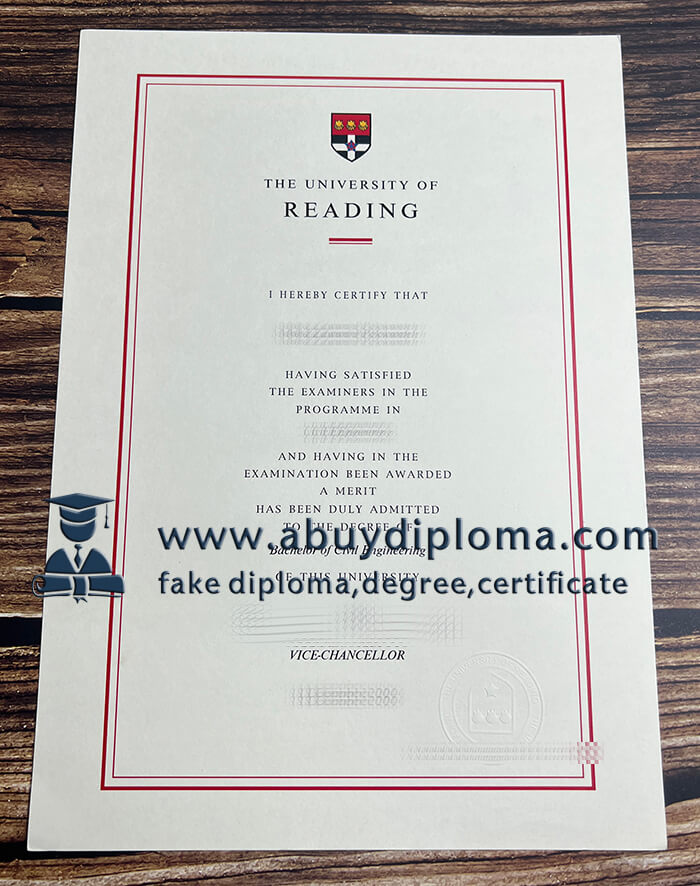 Buy University of Reading fake diploma, Make University of Reading diploma.