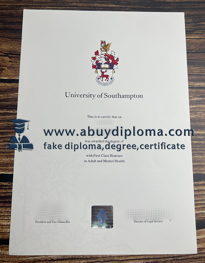 Buy University of Southampton fake diploma.