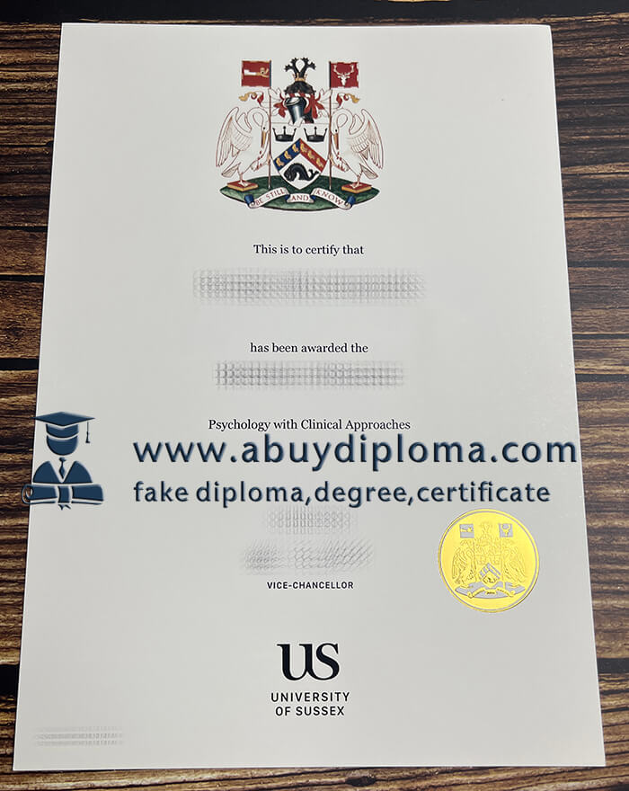 Buy University of Sussex fake diploma.