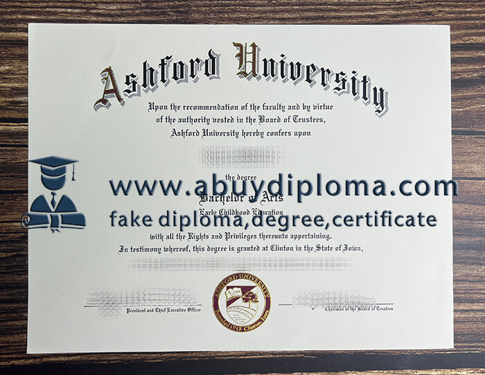 Get Ashford University fake diploma.