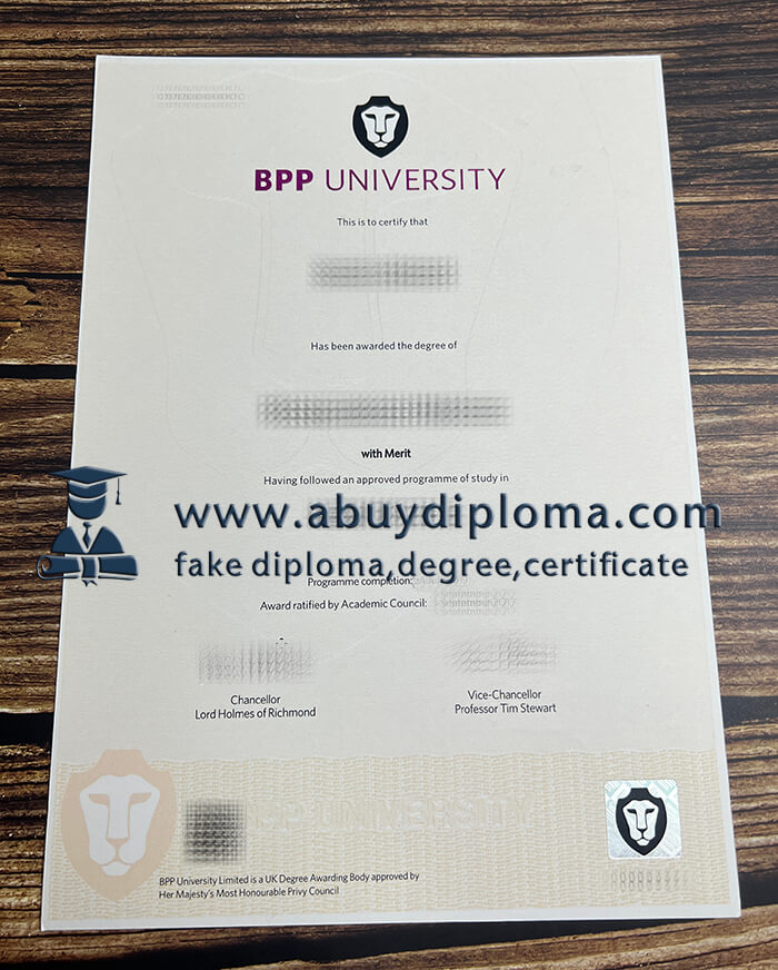 Buy BPP University fake diploma.