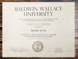 Buy Baldwin Wallace University fake diploma.