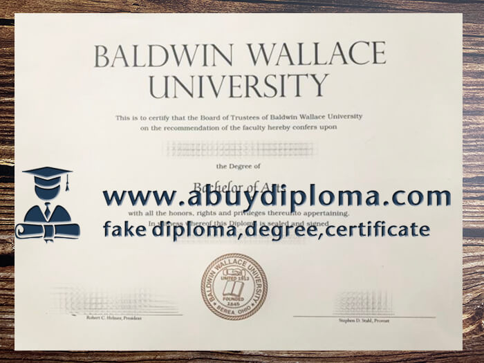 Get Baldwin Wallace University fake diploma, Fake BW diploma.