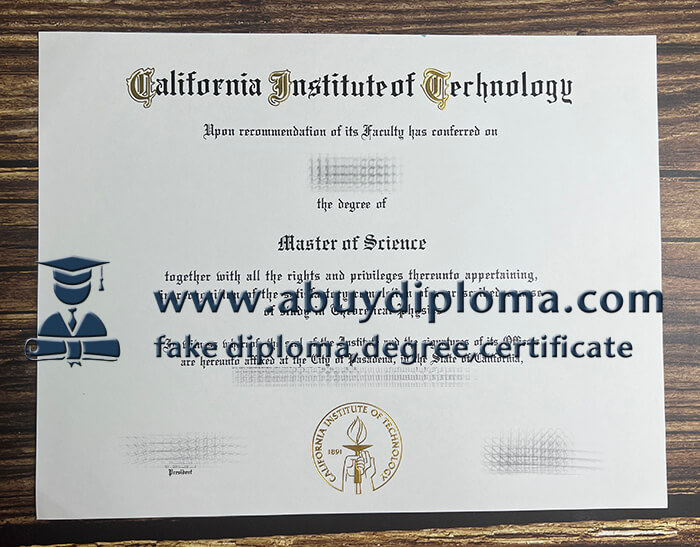 Buy California Institute of Technology fake diploma.