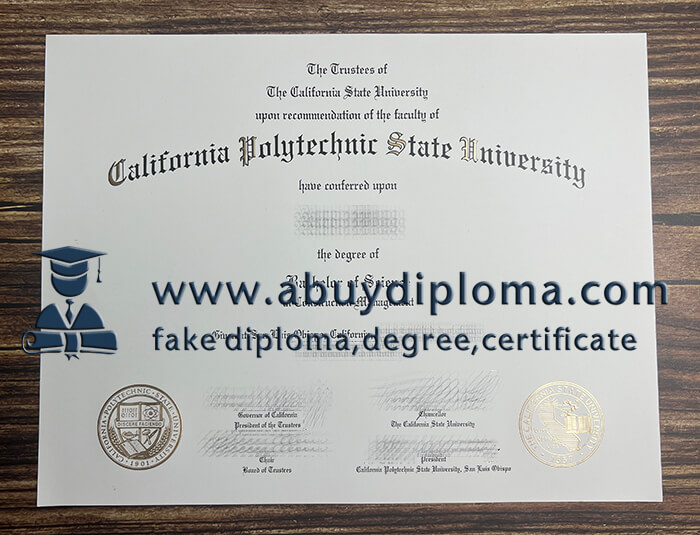 Buy California Polytechnic State University fake diploma.