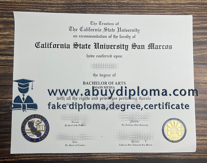 Buy California State University San Marcos fake diploma, Make CSUSM diploma.