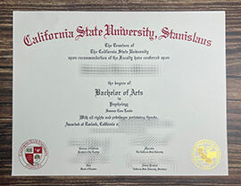 Make California State University, Stanislaus diploma.