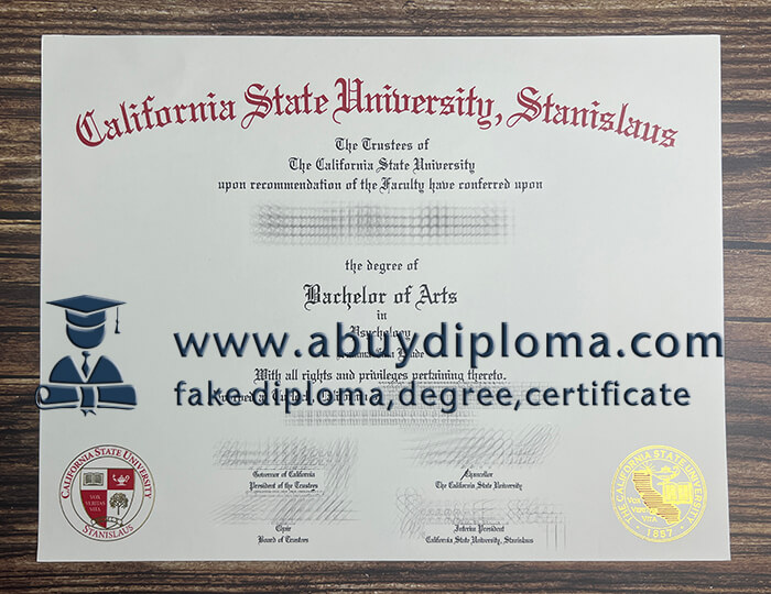 Buy California State University, Stanislaus fake diploma.