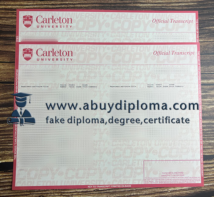 Buy Carleton University fake transcript.