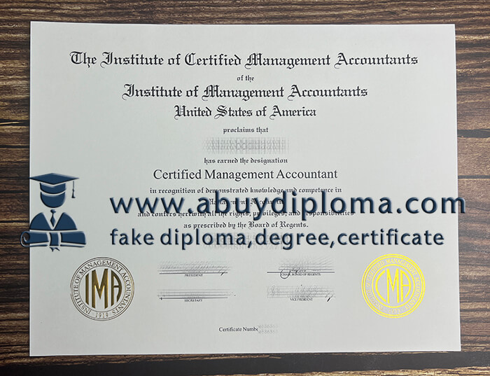 Buy Certified Management Accountant fake diploma, Make CMA diploma.