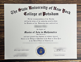 Make State University of New York at Potsdam diploma.