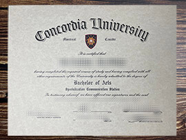 Make Concordia University diploma.