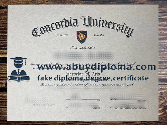 Buy Concordia University fake diploma.