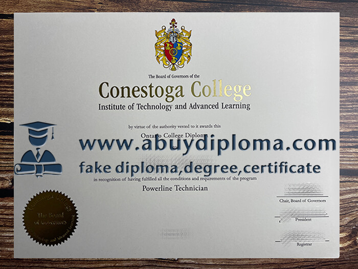Buy Conestoga College fake diploma.