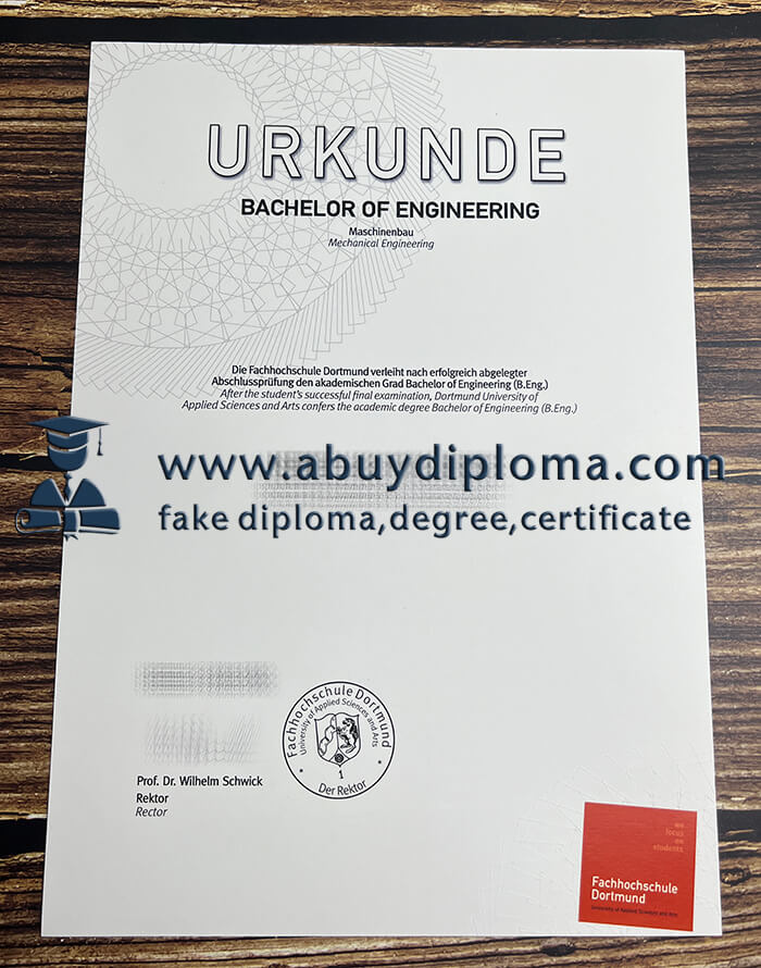 Buy Fachhochschule Dortmund fake diploma.