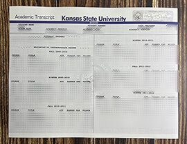 Get Kansas State University fake transcript.