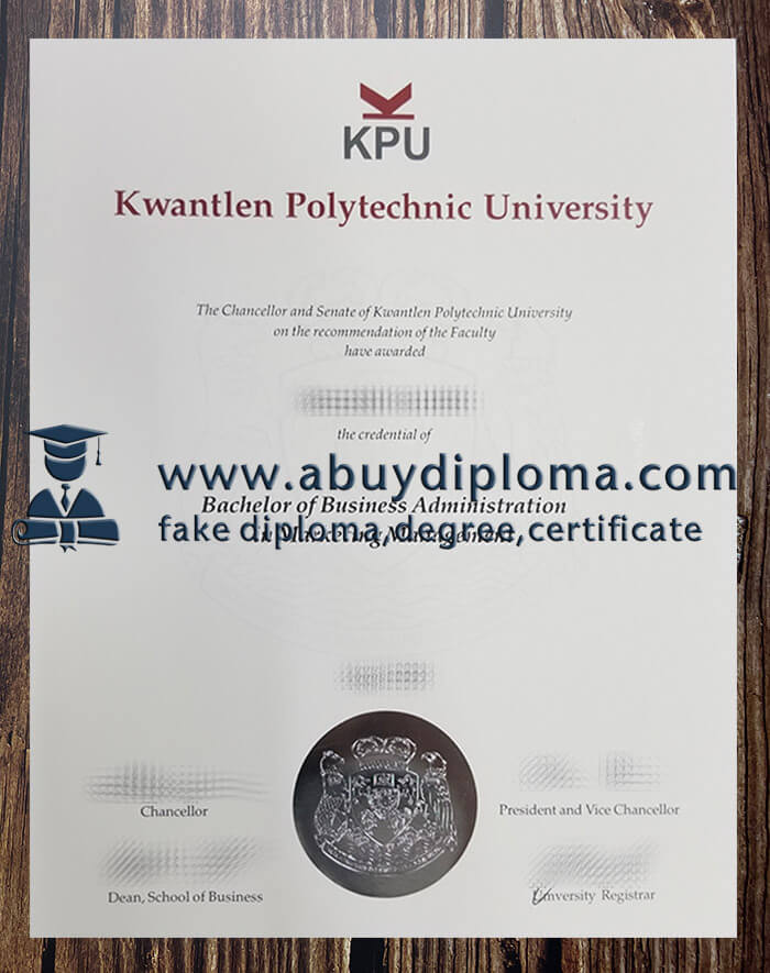 Get Kwantlen Polytechnic University fake diploma.