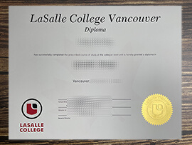 Fake LaSalle College Vancouver diploma.