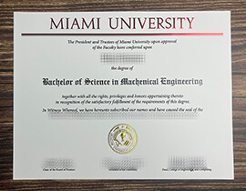 Fake Miami University diploma.