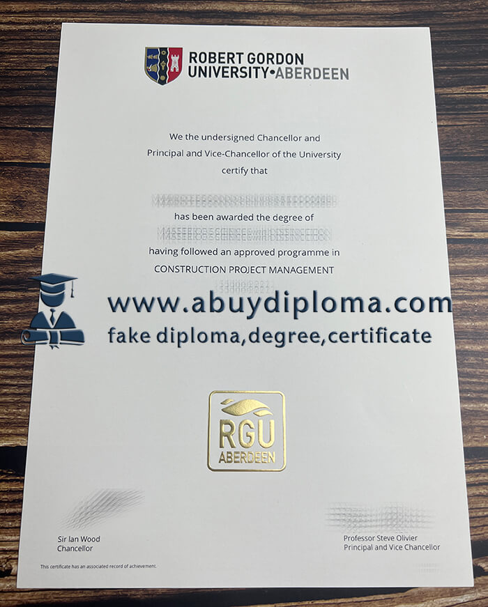 Buy Robert Gordon University fake diploma.