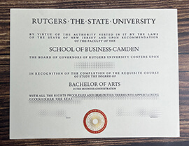Make Rutgers University diploma.