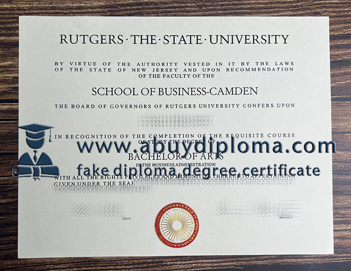 Buy Rutgers University fake diploma.