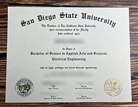 Make San Diego State University diploma.