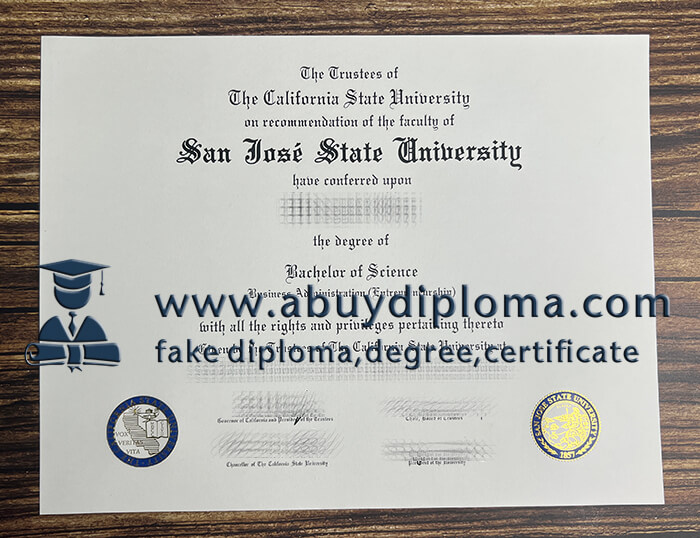 Buy San Jose State University fake diploma, Make SJSU diploma.
