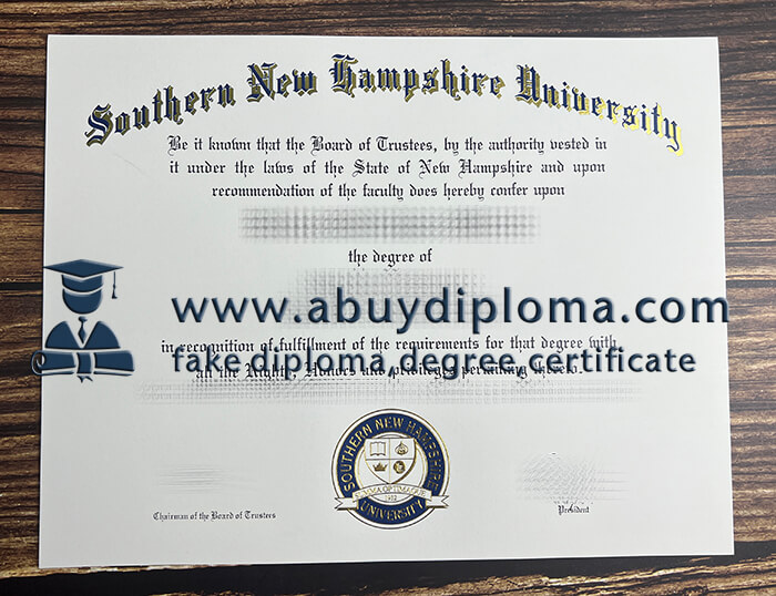 Get Southern New Hampshire University fake diploma, Make SNHU diploma.