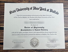 Fake State University of New York at Buffalo diploma.