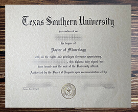 Make Texas Southern University diploma.