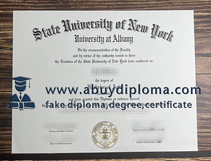 Buy University at Albany SUNY fake diploma.