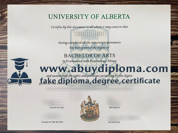 Buy University of Alberta fake diploma.