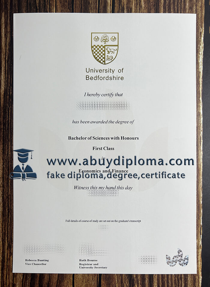 Buy University of Bedfordshire fake diploma.