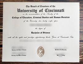 Get University of Cincinnati fake diploma.