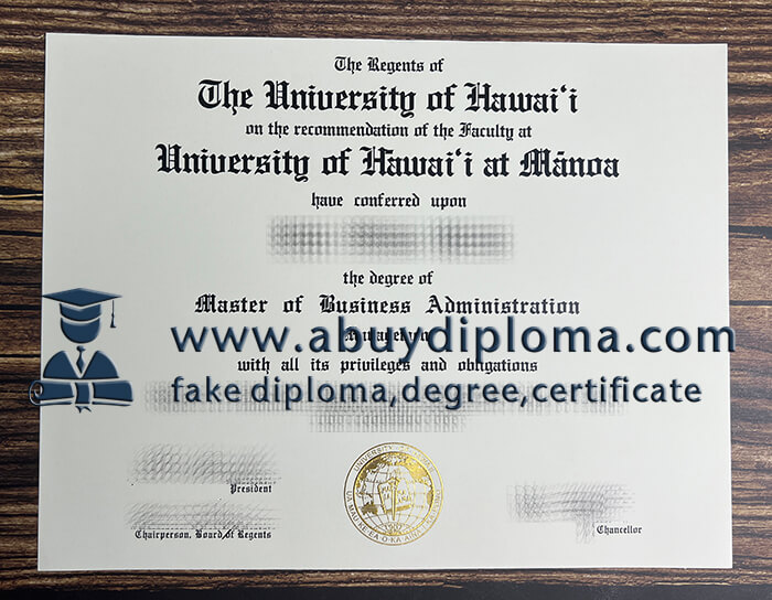 Buy University of Hawaiʻi at Mānoa fake diploma, Make UH Mānoa diploma.