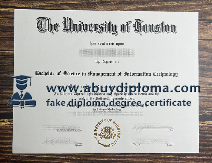 Buy University of Houston fake diploma.